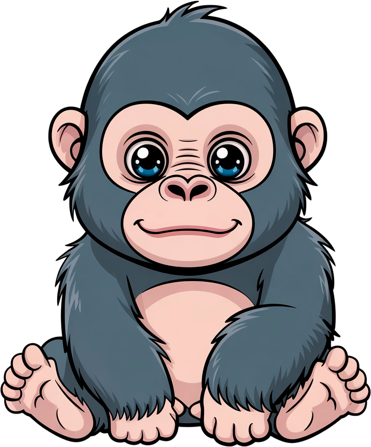 Baby-Affe Smiley – Zum Aufbügeln & Liebhaben