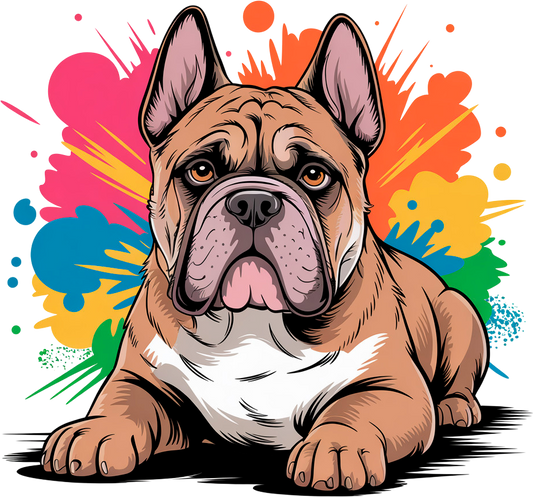 American Bully – Bügelbild - Verschiedene Größen - Farbexplosion zum Aufbügeln!