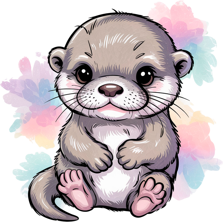 Knuddel-Otter mit Blütenzauber – Dein neues Lieblings-Bügelbild