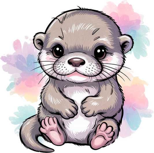 Knuddel-Otter mit Blütenzauber – Dein neues Lieblings-Bügelbild