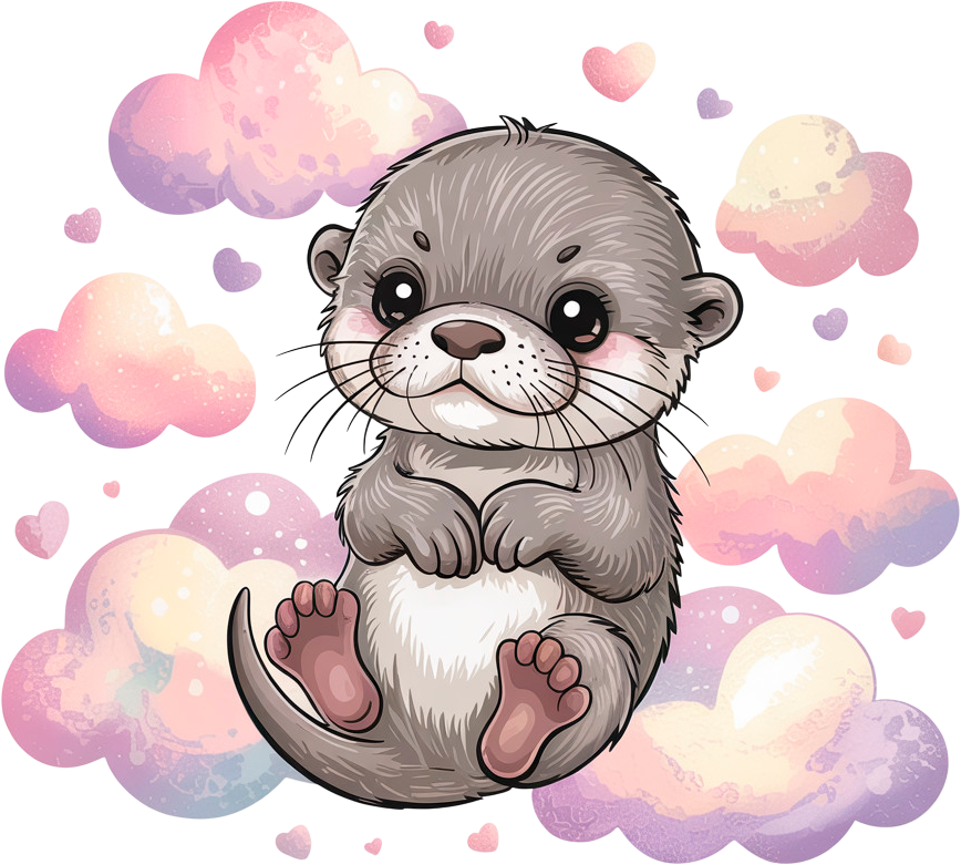 Kuschel-Otter mit Wolkenzauber – Zum Aufbügeln & Verlieben