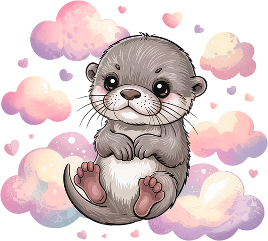 Kuschel-Otter mit Wolkenzauber – Zum Aufbügeln & Verlieben