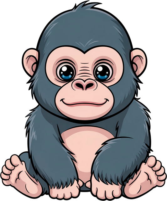 Baby-Affe Smiley – Zum Aufbügeln & Liebhaben