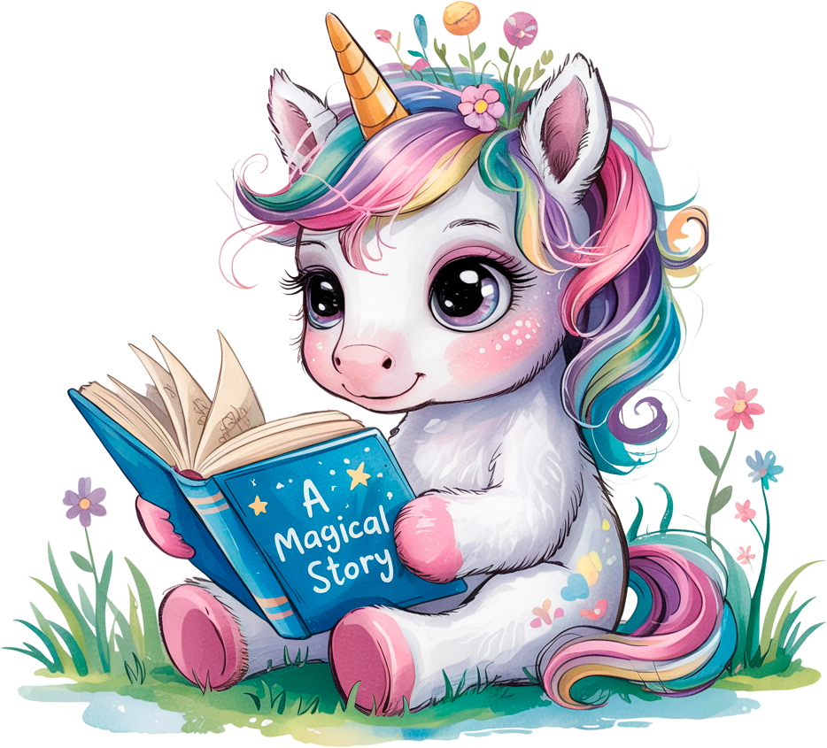 Magisches Lese-Einhorn“ – Bügelbild für kleine Bücherfeen