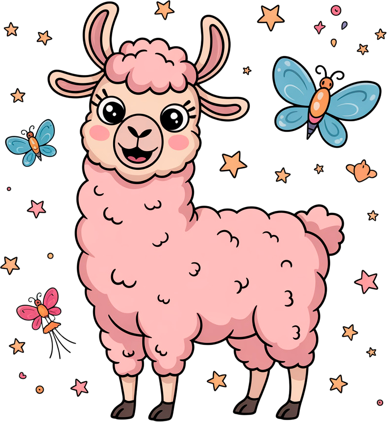 Sternen-Lama“ – Das zauberhafte Bügelbild für kleine Lieblingsstücke