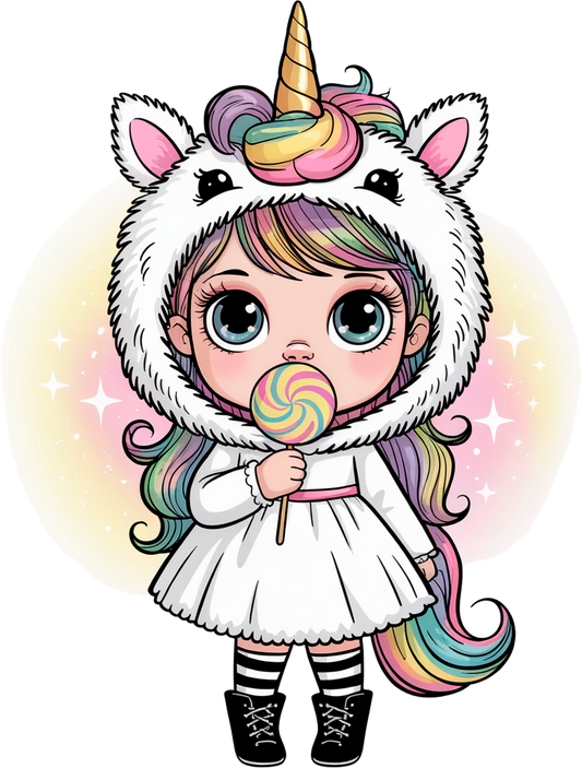 Einhornmädchen mit Lolli“ – Das süßeste Bügelbild der Welt